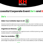How to run the ideal corporate event – an easy to use infographic